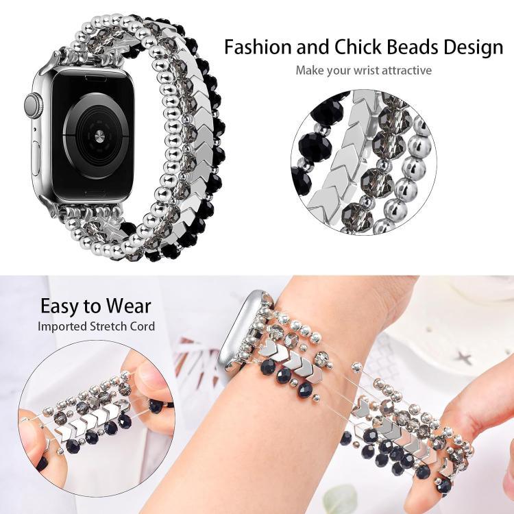 xDfind 箭頭水晶珠金屬錶帶，適用於Apple Watch 42 / 44 / 45 / 46 / 49mm，38 / 40 / 41 / S10 42mm