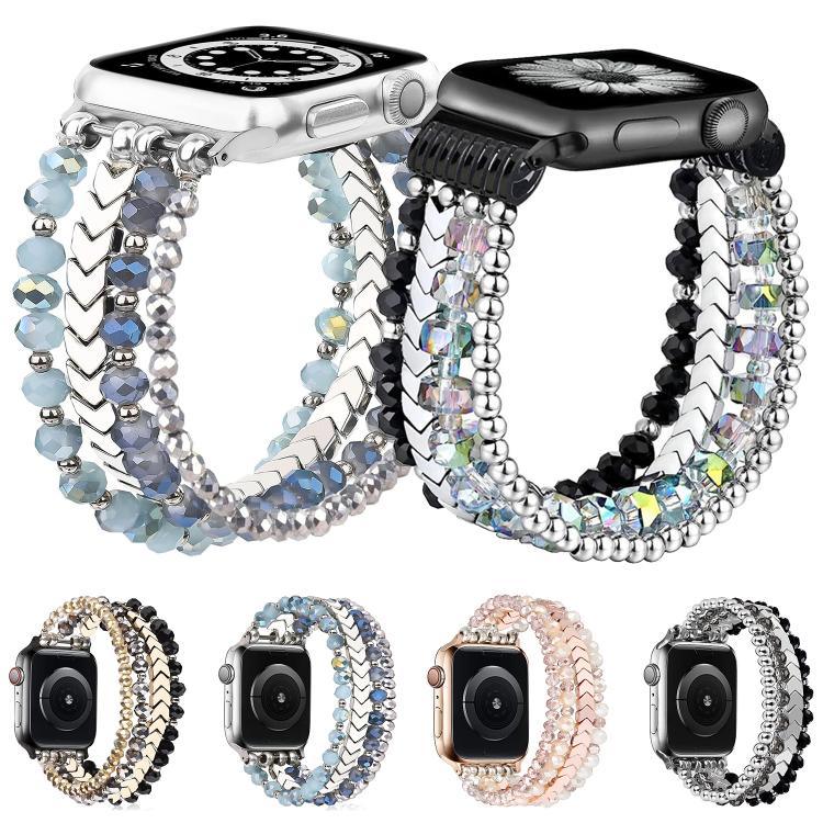 xDfind 箭頭水晶珠金屬錶帶，適用於Apple Watch 42 / 44 / 45 / 46 / 49mm，38 / 40 / 41 / S10 42mm
