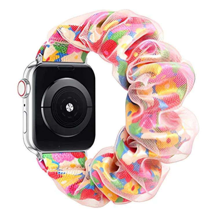 xDfind 聚酯混紡歐根紗雙層錶帶，適用於Apple Watch 42 / 44 / 45 / 46 / 49mm，38 / 40 / 41 / S10 42mm