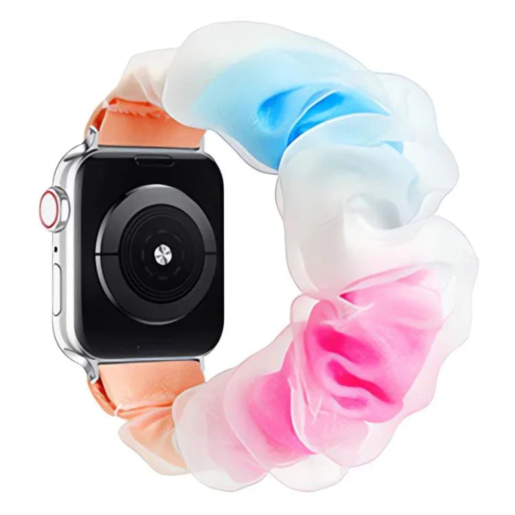xDfind 聚酯混紡歐根紗雙層錶帶，適用於Apple Watch 42 / 44 / 45 / 46 / 49mm，38 / 40 / 41 / S10 42mm