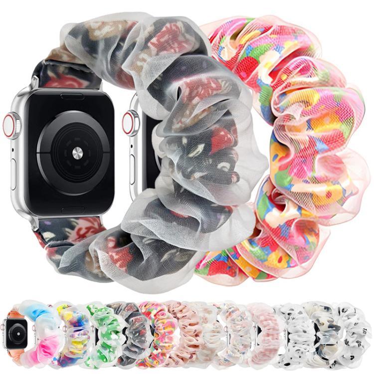 xDfind 聚酯混紡歐根紗雙層錶帶，適用於Apple Watch 42 / 44 / 45 / 46 / 49mm，38 / 40 / 41 / S10 42mm