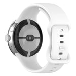 蝴蝶扣矽膠錶帶配 3D 曲面膜，適用於 Google Pixel Watch 3 45mm，適用於 Google Pixel Watch 3 41mm，適用於 Google Pixel Watch 2，適用於 Google Pixel Watch