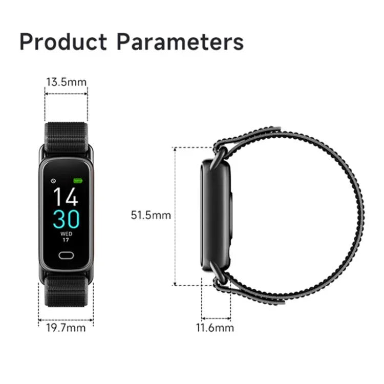 GTL1 0.96 吋 TFT 螢幕健身追蹤器智慧手環 支援心率監測