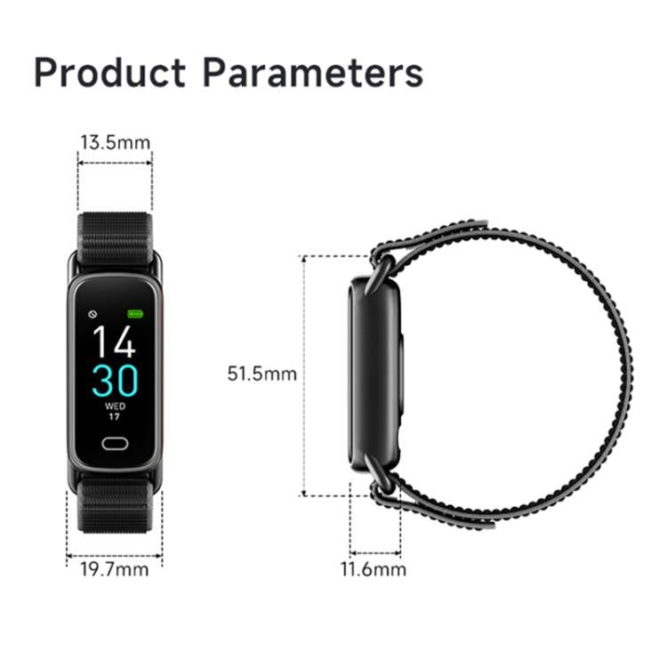GTL1 0.96 吋 TFT 螢幕健身追蹤器智慧手環 支援心率監測