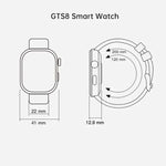 GTS8 1.95 吋 AMOLED 螢幕健身追蹤器智慧手錶 支援心率監測