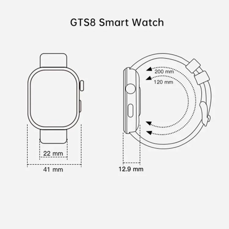 GTS8 1.95 吋 AMOLED 螢幕健身追蹤器智慧手錶 支援心率監測
