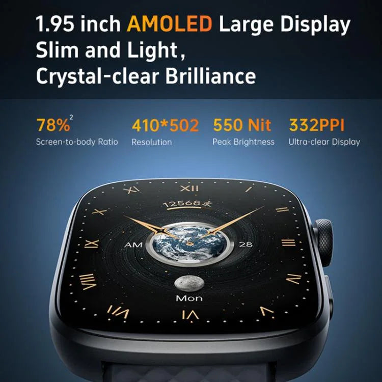 GTS8 1.95 吋 AMOLED 螢幕健身追蹤器智慧手錶 支援心率監測