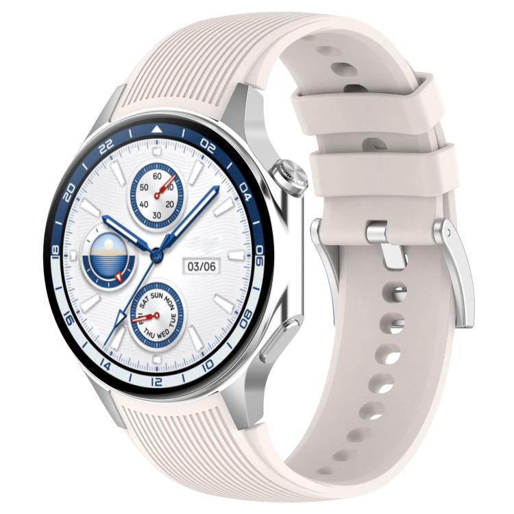 xDfind Silver Buckle Silicone Watch Band, For OPPO Watch X / X2 / OnePlus Watch 2
