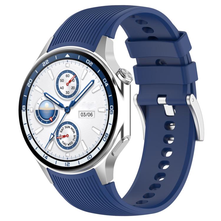 xDfind Silver Buckle Silicone Watch Band, For OPPO Watch X / X2 / OnePlus Watch 2
