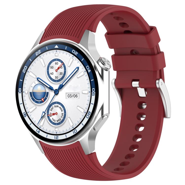 xDfind Silver Buckle Silicone Watch Band, For OPPO Watch X / X2 / OnePlus Watch 2