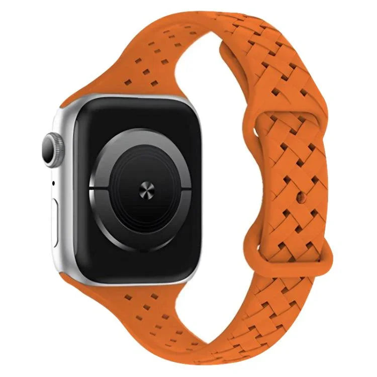 xDfind 蝴蝶扣編織矽膠錶帶，適用於Apple Watch 42 / 44 / 45 / 46 / 49mm，38 / 40 / 41 / S10 42mm