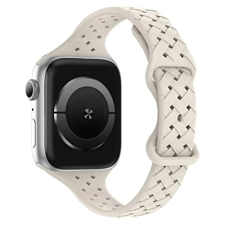 xDfind 蝴蝶扣編織矽膠錶帶，適用於Apple Watch 42 / 44 / 45 / 46 / 49mm，38 / 40 / 41 / S10 42mm
