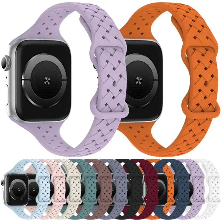 xDfind 蝴蝶扣編織矽膠錶帶，適用於Apple Watch 42 / 44 / 45 / 46 / 49mm，38 / 40 / 41 / S10 42mm