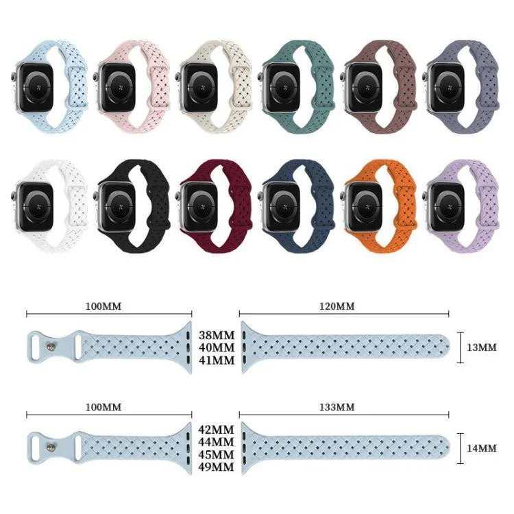 xDfind 蝴蝶扣編織矽膠錶帶，適用於Apple Watch 42 / 44 / 45 / 46 / 49mm，38 / 40 / 41 / S10 42mm