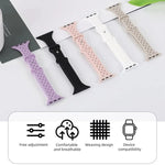 xDfind 蝴蝶扣編織矽膠錶帶，適用於Apple Watch 42 / 44 / 45 / 46 / 49mm，38 / 40 / 41 / S10 42mm