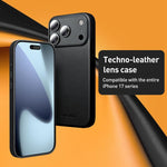 QIALINO科技皮革MagSafe手機殼，適用於iPhone 17 Pro Max、iPhone 17 Pro、iPhone 17、iPhone Air