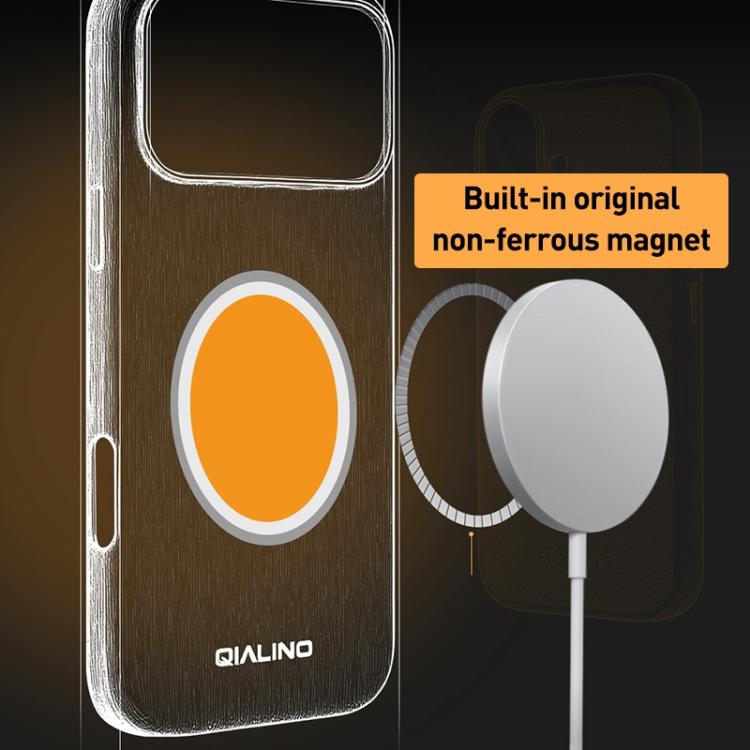 QIALINO科技皮革MagSafe手機殼，適用於iPhone 17 Pro Max、iPhone 17 Pro、iPhone 17、iPhone Air