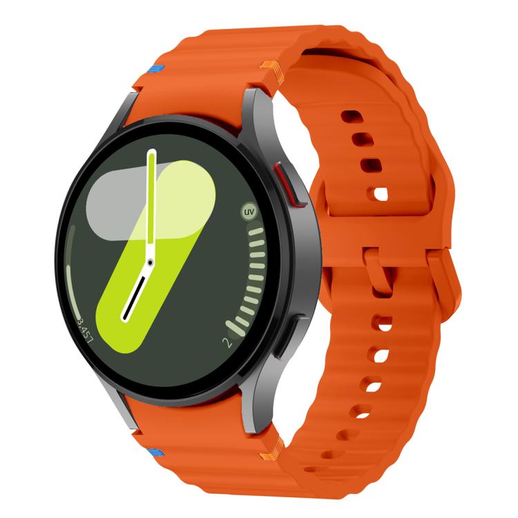 波浪縫線矽膠錶帶搭配 3D 曲面膜，適用 Samsung Galaxy Watch6 44mm、Samsung Galaxy Watch6 40mm、Samsung Galaxy Watch6 Classic 43mm、Samsung Galaxy Watch5 44mm