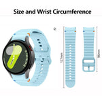 波浪縫線矽膠錶帶，配3D曲面保護膜，適用於Samsung Galaxy Watch4 Classic 46mm、Samsung Galaxy Watch4 Classic 42mm、Samsung Galaxy Watch5 Active 40mm、Samsung Galaxy Watch5 Active 44mm