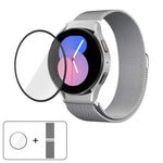 米蘭磁吸不鏽鋼錶帶附 3D 曲面膜，適用於 Samsung Galaxy Watch FE 40mm、Samsung Galaxy Watch7 44mm、Samsung Galaxy Watch7 40mm、Samsung Galaxy Watch6 Classic 47mm、Samsung Galaxy Watch6 44mm