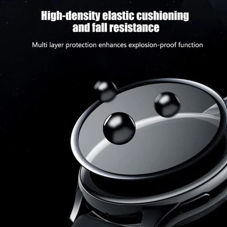 米蘭磁吸不鏽鋼錶帶附3D曲面保護膜，適用於Samsung Galaxy Watch4 Classic 46mm，適用於Samsung Galaxy Watch4 Classic 42mm，適用於Samsung Galaxy Watch5 Active 40mm，適用於Samsung Galaxy Watch5 Active 44mm