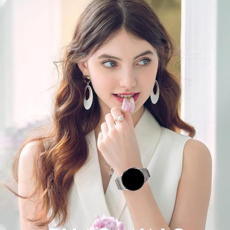 米蘭磁吸不鏽鋼錶帶附 3D 曲面膜，適用於 Samsung Galaxy Watch6 Classic 43mm、Samsung Galaxy Watch5 44mm、Samsung Galaxy Watch5 Pro 45mm、Samsung Galaxy Watch5 40mm、Samsung Galaxy Watch4 44mm
