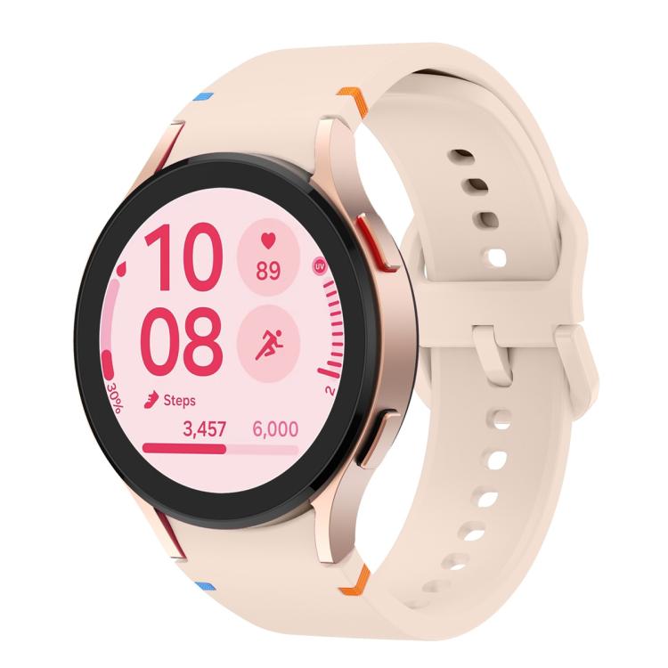 素色縫線矽膠錶帶搭配 3D 曲面膜，適用 Samsung Galaxy Watch FE 40mm、Samsung Galaxy Watch7 44mm、Samsung Galaxy Watch7 40mm、Samsung Galaxy Watch6 Classic 47mm