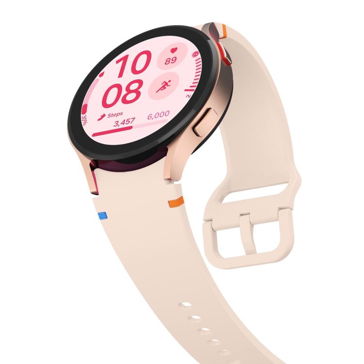 素色縫線矽膠錶帶搭配 3D 曲面膜，適用 Samsung Galaxy Watch FE 40mm、Samsung Galaxy Watch7 44mm、Samsung Galaxy Watch7 40mm、Samsung Galaxy Watch6 Classic 47mm