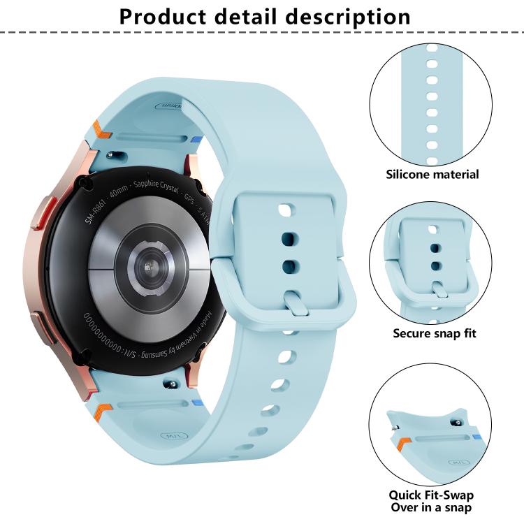 平縫線矽膠錶帶，配3D曲面保護膜，適用於Samsung Galaxy Watch4 Classic 46mm、Samsung Galaxy Watch4 Classic 42mm、Samsung Galaxy Watch5 Active 40mm、Samsung Galaxy Watch5 Active 44mm