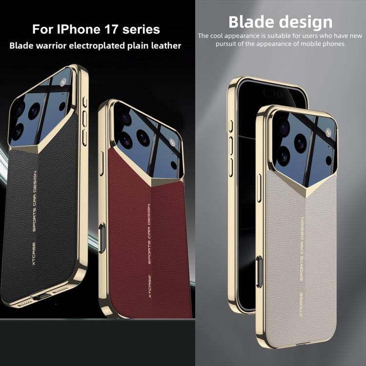 GKK Blade Phantom素面皮革手機殼，適用於iPhone 17 Pro Max、iPhone 17 Pro