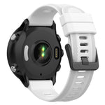 xDfind Black Buckle Solid Color Silicone Watch Band, For Garmin Forerunner 955