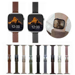 磁扣14mm素面真皮錶帶，適用於Apple Watch 46mm / 49mm / 45mm / 44mm，42mm / 41mm / 40mm / 38mm