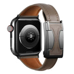 磁扣小腰身素面真皮錶帶，適用於Apple Watch 46mm / 49mm / 45mm / 44mm，42mm / 41mm / 40mm / 38mm