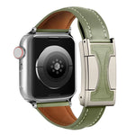 磁扣小腰身素面真皮錶帶，適用於Apple Watch 46mm / 49mm / 45mm / 44mm，42mm / 41mm / 40mm / 38mm
