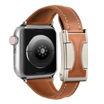 磁扣小腰身素面真皮錶帶，適用於Apple Watch 46mm / 49mm / 45mm / 44mm，42mm / 41mm / 40mm / 38mm
