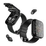T1 TWS Headphones Smart Watch, 1.8 inch Square Screen, Support Bluetooth Call / Heart Rate