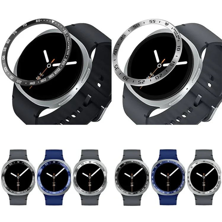智慧手錶保護框金屬錶圈，款式：E款，適用於 Samsung Galaxy Watch8 Classic 46mm、Samsung Galaxy Watch8 44mm、Samsung Galaxy Watch8 40mm