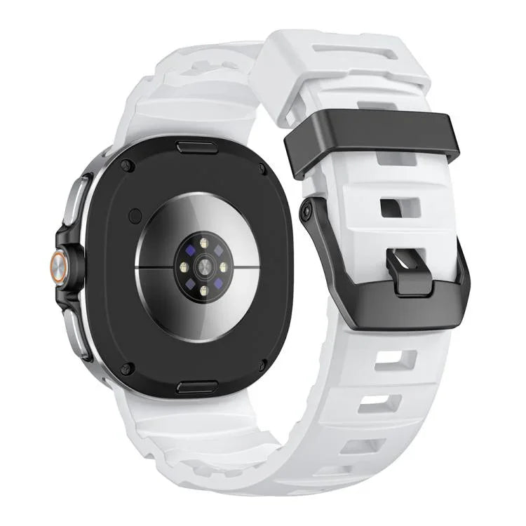野徑黑色扣環矽膠錶帶，適用於 Samsung Galaxy Watch8 / Watch8 Classic
