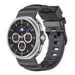 野徑黑色扣環矽膠錶帶，適用於 Samsung Galaxy Watch8 / Watch8 Classic