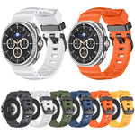野徑黑色扣環矽膠錶帶，適用於 Samsung Galaxy Watch8 / Watch8 Classic