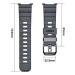 野徑黑色扣環矽膠錶帶，適用於 Samsung Galaxy Watch8 / Watch8 Classic