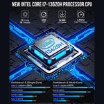 GMKtec NucBox K7 PLUS 迷你電腦，第 13 代 Intel Core i7 13620H，Windows 11 Pro，WiFi，BT，HDTV，DisplayPort，16GB RAM + 512GB SSD，32GB RAM + 1TB SSD