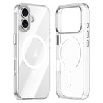 ZGA MagSafe金屬按鈕透明PC混合TPU手機殼，適用於iPhone 17 Pro Max、iPhone 17 Pro、iPhone 17