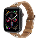 鉚釘山茶花觸感超細纖維皮革錶帶，適用於 Apple Watch 46mm / 49mm / 45mm / 44mm，適用於 Apple Watch 42mm / 41mm / 40mm / 38mm