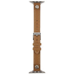 鉚釘山茶花觸感超細纖維皮革錶帶，適用於 Apple Watch 46mm / 49mm / 45mm / 44mm，適用於 Apple Watch 42mm / 41mm / 40mm / 38mm