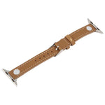 鉚釘山茶花觸感超細纖維皮革錶帶，適用於 Apple Watch 46mm / 49mm / 45mm / 44mm，適用於 Apple Watch 42mm / 41mm / 40mm / 38mm