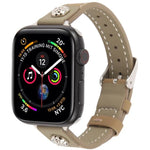 鉚釘山茶花觸感超細纖維皮革錶帶，適用於 Apple Watch 46mm / 49mm / 45mm / 44mm，適用於 Apple Watch 42mm / 41mm / 40mm / 38mm