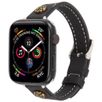 鉚釘山茶花觸感超細纖維皮革錶帶，適用於 Apple Watch 46mm / 49mm / 45mm / 44mm，適用於 Apple Watch 42mm / 41mm / 40mm / 38mm