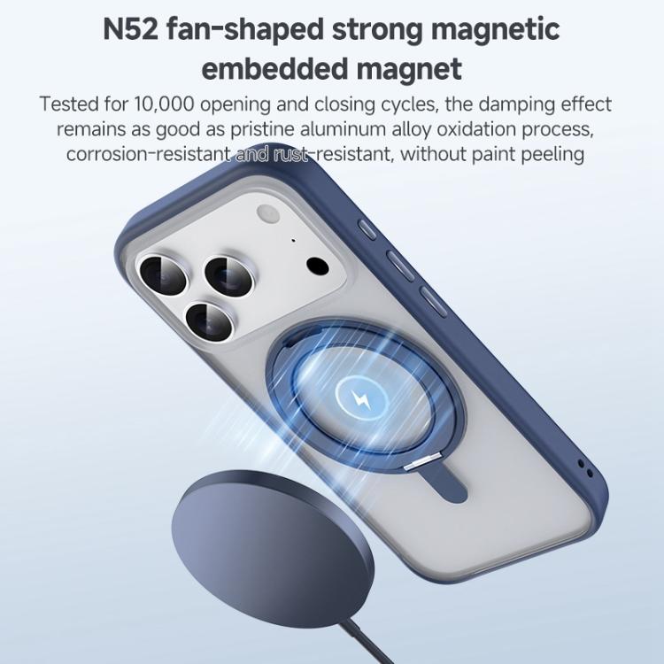 ZGA Feitian 360度旋轉支架MagSafe PC混合TPU手機殼，適用於iPhone 17 Pro、iPhone 17 Pro Max