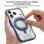 ZGA Feitian 360度旋轉支架MagSafe PC混合TPU手機殼，適用於iPhone 17 Pro、iPhone 17 Pro Max
